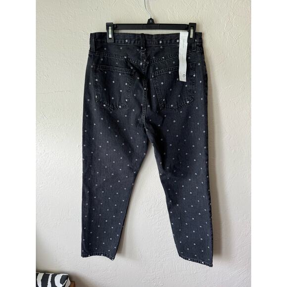 NWT Current/ Elliot The Vintage Slim Polka Dot Cropped Jeans Size 30 - Picture 2 of 10